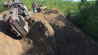 K5 Blazer up the ditch and on it's side