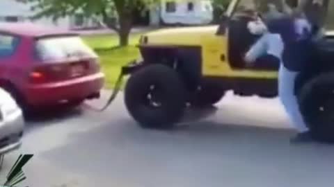 Man Tries To Jump In Moving Jeep Fails #fails, #failarmy, #jeep, #jeepfail, #carfail, #sitfail,