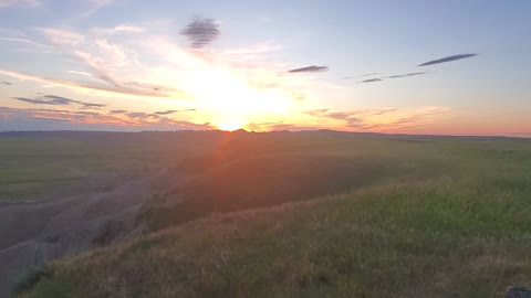 SUNSET IN THE BADLANDS !