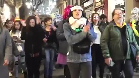 Street Party Protest in Spain