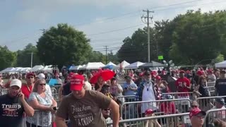 Thousands of Patriots Are Standing Outside the Venue Nine Hours Before Trump Speaks in Harrisburg, PA