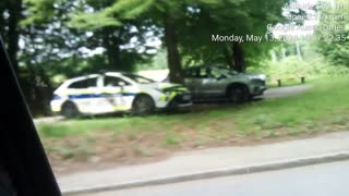 Play with tinted car windows Police at the wrong place at the right time