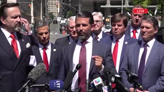 Don Jr outside of the courthouse today. 5/21/2024