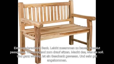 SAM 2-Sitzer Gartenbank Java,120 cm, Sitzbank aus Teak-Holz,Holzbank für Balkon,Terrasse oder Garten