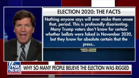 Tucker Carlson Most Important Monolouge On The Stolen 2020 Election