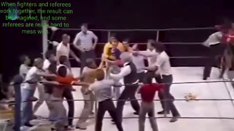 When a fighter fights with a referee, the referee is really hard to mess with.