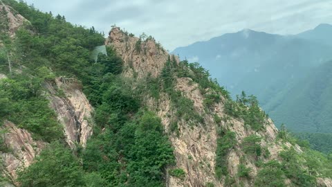 Beautiful mountain view from the cable car