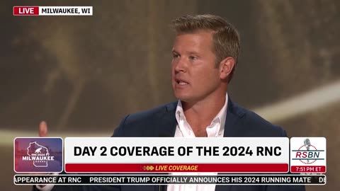 WATCH: Candidate for U.S. Sen. Tim Sheehy Speaks at 2024 RNC in Milwaukee, WI - 7/16/2024