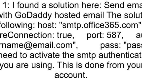 GoDaddy SMPT limit nodemailer issues