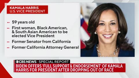 ☆J13☆ Joe Biden Steps Down and Endorses Kamala Harris