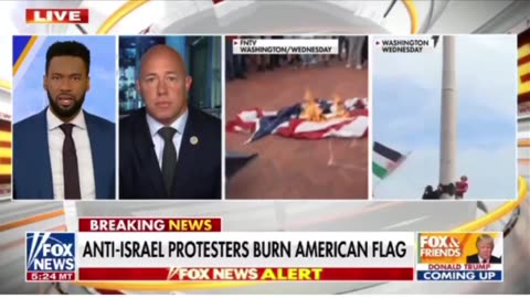 President Trump embraces the flag - These people burn it