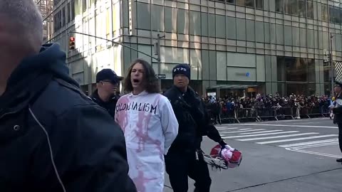 Multiple protests occur this morning as the Macy's Thanksgiving Day Parade - CRAZY NEW YORKERS!!!