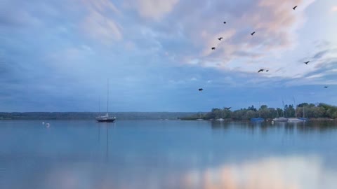Digital Art - Peaceful lake Ammersee in Germany