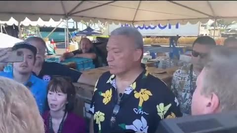 More clearer video of a reporter asking the Mayor of Maui