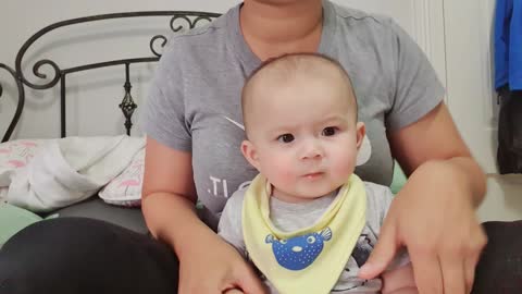 Baby funny reaction