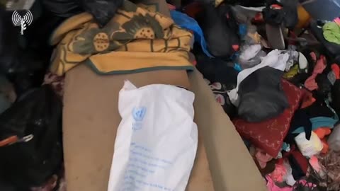 Israeli forces found Hamas weapons hidden in UNRWA humanitarian bags inside a