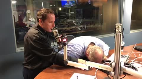 Hypnotist hypnotized radio host