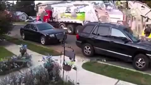 Sanitation workers in Keansburg, NJ get down during their routine