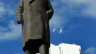 This monument is dedicated to Vladimir Ilyich Lenin.