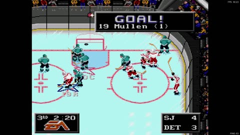 NHL '94 Franchise Mode 1989 Regular Season G23 - Len the Lengend (SJ) at FlamShelter (DET)