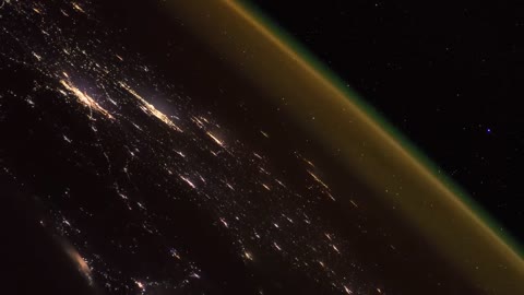 Rocket launch as seen from the Space Station ISS