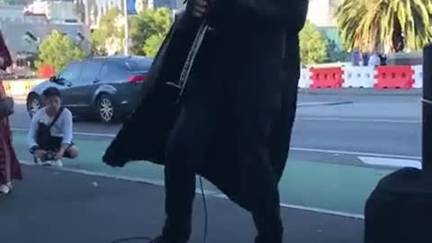Lord Vader can busk