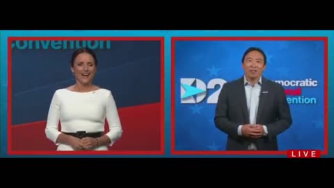 DNC Make Painful Attempt At Comedy - Andrew Yang & Julia-Louis Dreyfus