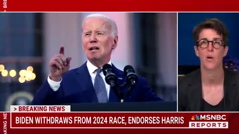 Rachel Maddow reacts to Biden withdrawing from the 2024 presidential race