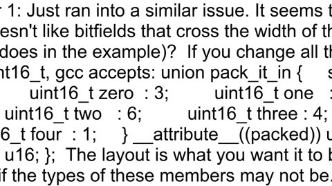 Ignoring note offset of packed bitfield without using quotWnopackedbitfieldcompatquot