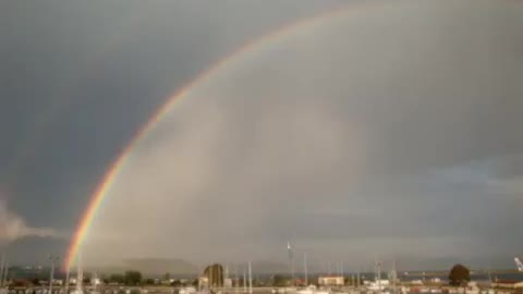 Beautiful Rainbow over the sea.