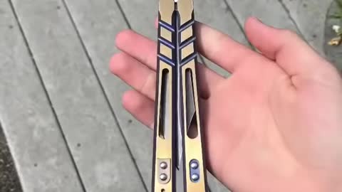 Kenfong alpha beast balisong/butterfly knife clone flipping