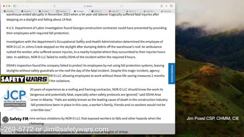 Safety Wars Live 6-26-2024 Supreme Court, Fall Protection