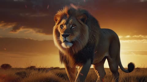 Lion's Unexpected Challenge🔥 A Wild Encounter #animals #english #story