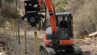 Wood Posts - Excavator