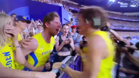 Olympics fans say athletes went too far during awkward moment celebrating new world record