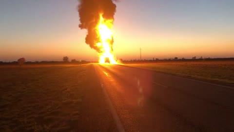 Fuel Tanker Goes Up in Flames