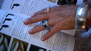 "The coral reef"silver ring, made by OPV on 999+ pure silver and black coral