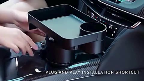 3-In-1 Car Cup Holder with Tray