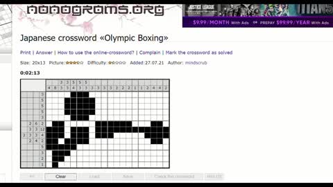 Nonograms - Weightlifter 2 / Olympic Boxing
