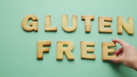 Letter Cookies Arranged to Form the Word Gluten Free