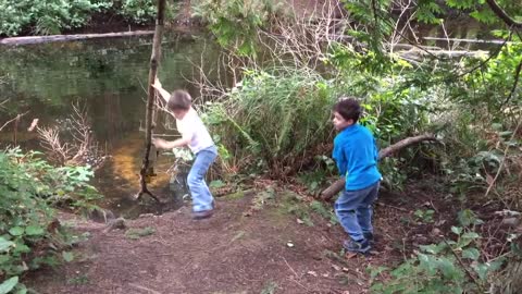 Broken Tree Branch Takes Revenge On Little Boy