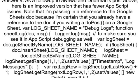 Debug a Google Apps Script which is triggered by post request