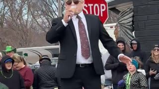 “Joe Biden” at a St. Patrick’s Day parade