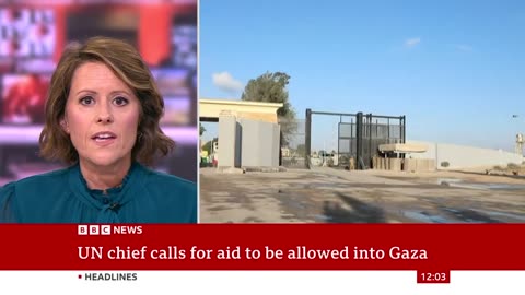 UN chief calls for aid to be allowed into Gaza - BBC News