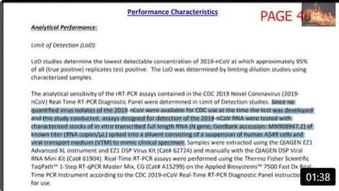 FDA admits that the PCR test was based on a computer generated mimic