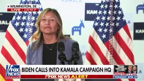 Biden calls into Kamala campaign HQ