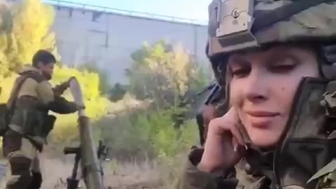 Female soldier from the DPR (Donetsk People's Republic)