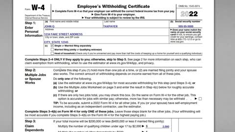 How to Fill Out Form W-4 for 2022