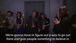 Democratic presidential candidate Kamala Harris releases footage from election night 2016