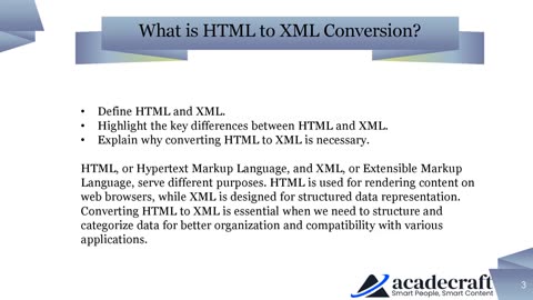 HTML to XML conversion services